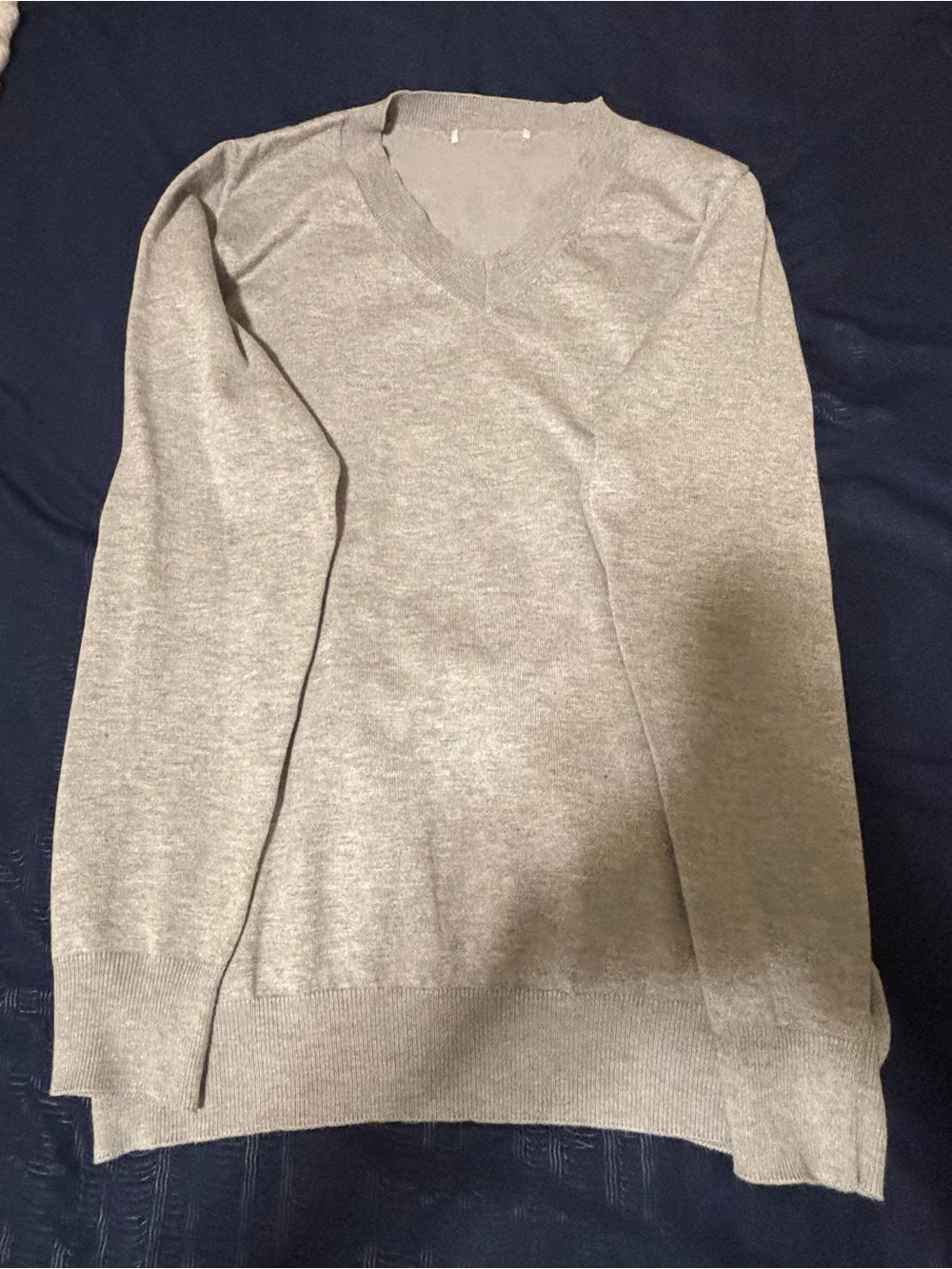 Light Gray V-Neck Women’s Sweater